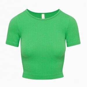 NWT Aritzia The Group Babaton Gloss Green Flow Seamless Shirt, Size Small